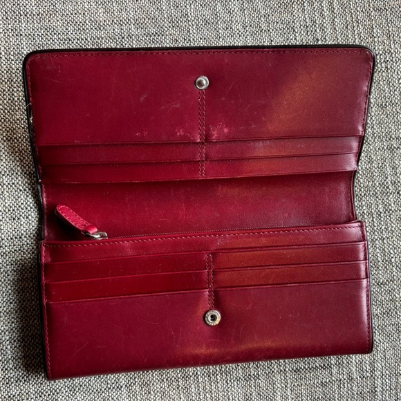 Coach Cherry Red Leather Clutch/Wallet - Picture 4 of 12